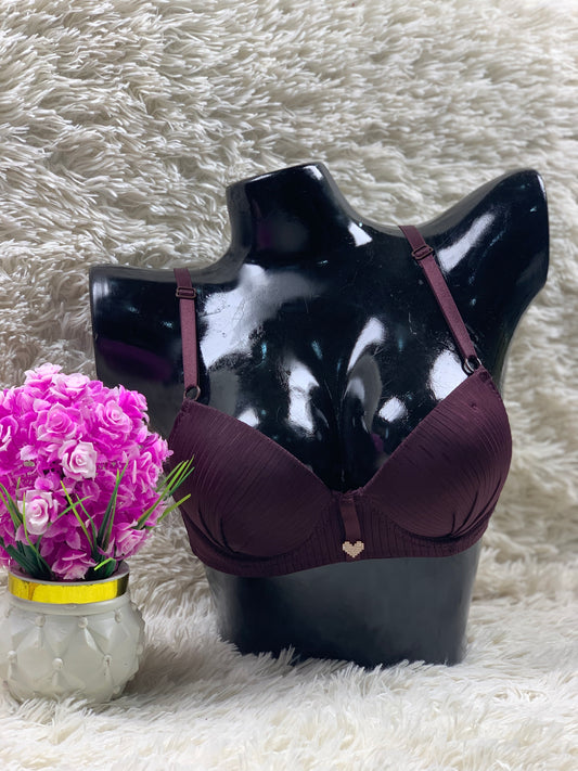 Striped Padded Push-Up Bra – Everyday Comfort & Elegant Support
