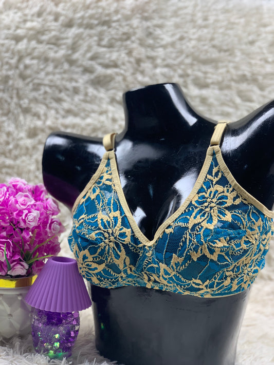 Floral Lace Full Coverage Bra – Elegant Support & Everyday Comfort